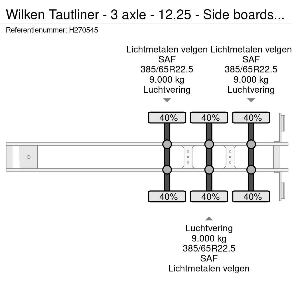  Wilken Tautliner - 3 axle - 12.25 - Side boards - Schuifzeilen