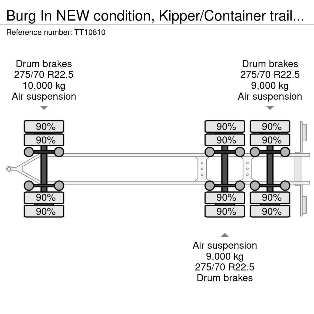 Burg In NEW condition, Kipper/Container trailer Containerchassis
