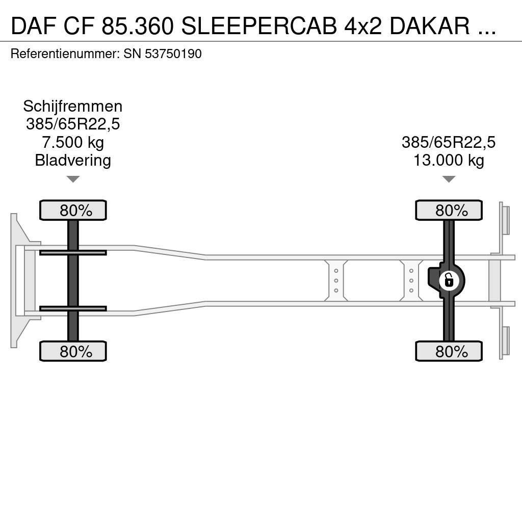 DAF CF 85.360 SLEEPERCAB 4x2 DAKAR EDUCATION TRUCK (ZF Bakwagens met gesloten opbouw