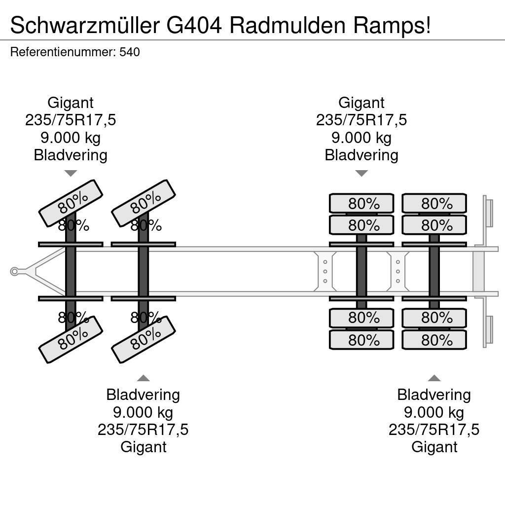 Schwarzmüller G404 Radmulden Ramps! Dieplader
