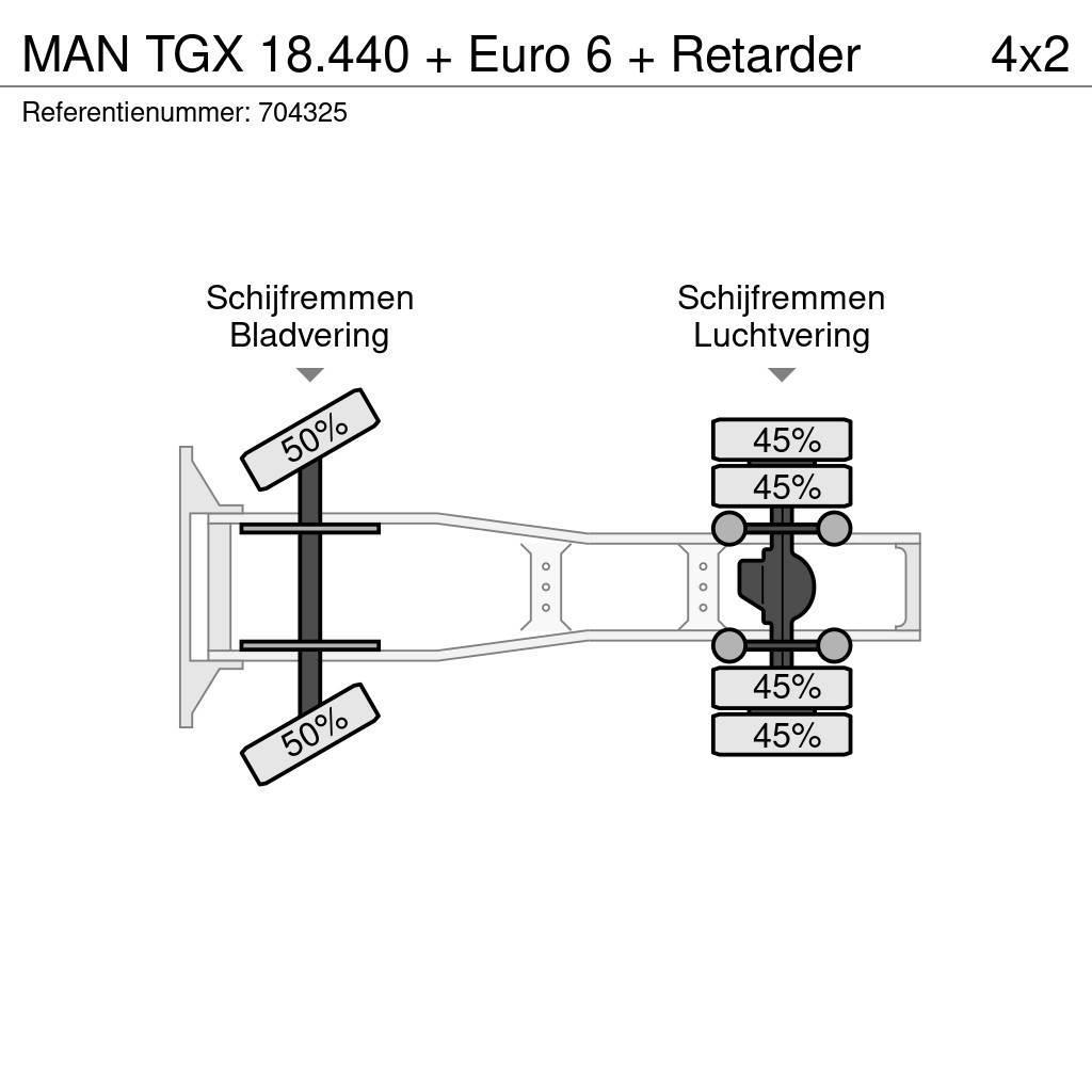 MAN TGX 18.440 + Euro 6 + Retarder Trekkers