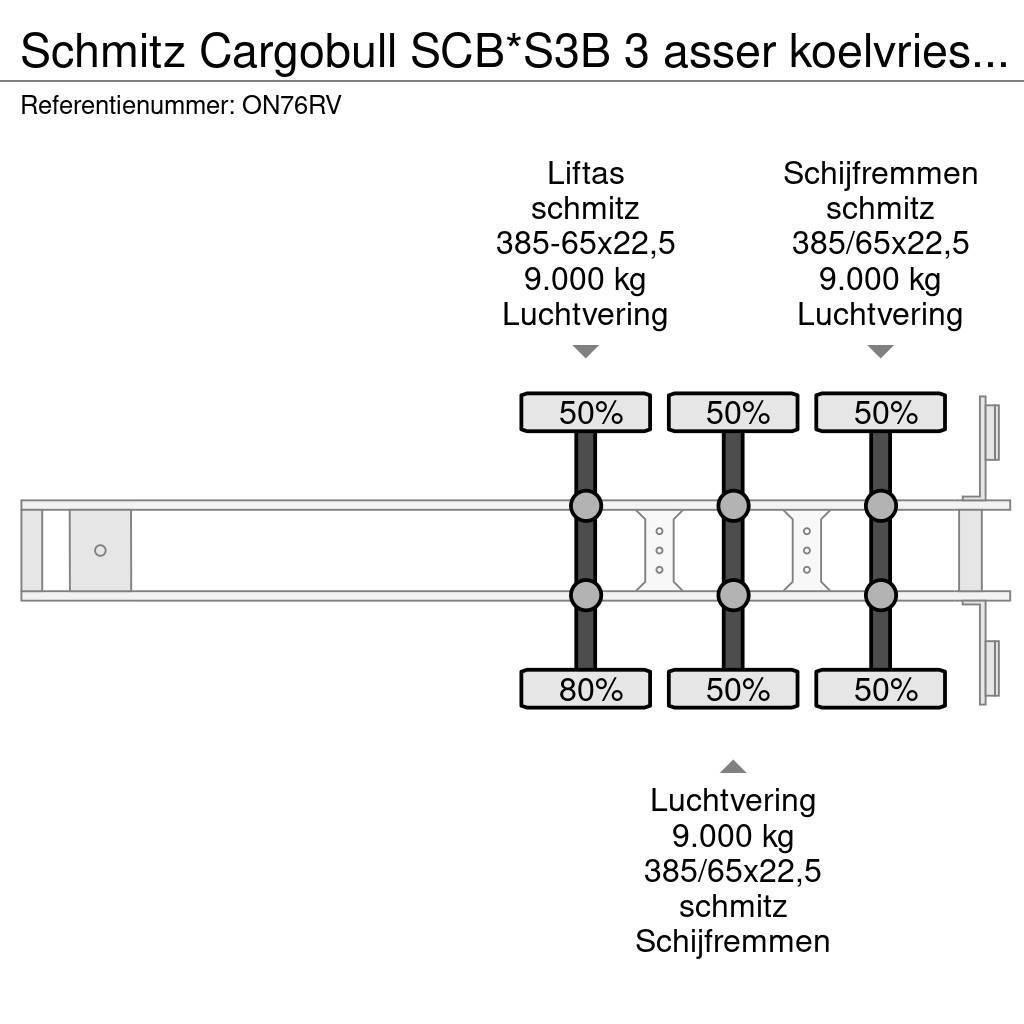 Schmitz Cargobull SCB*S3B 3 asser koelvries met schmitz motor en 270 Temperature controlled semi-trailers