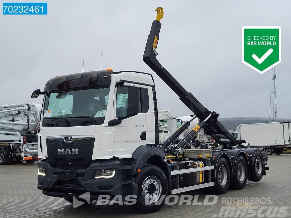 MAN TGS 35.480 8X4 HYVA 26-62SK Lift-Lenkachse Euro 6 Hook lift trucks