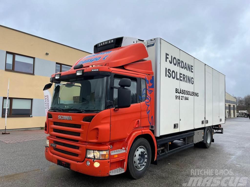 Scania P280 EURO 5 + SIDE OPENING BOX + CARRIER SUPRA 850 Temperature controlled trucks