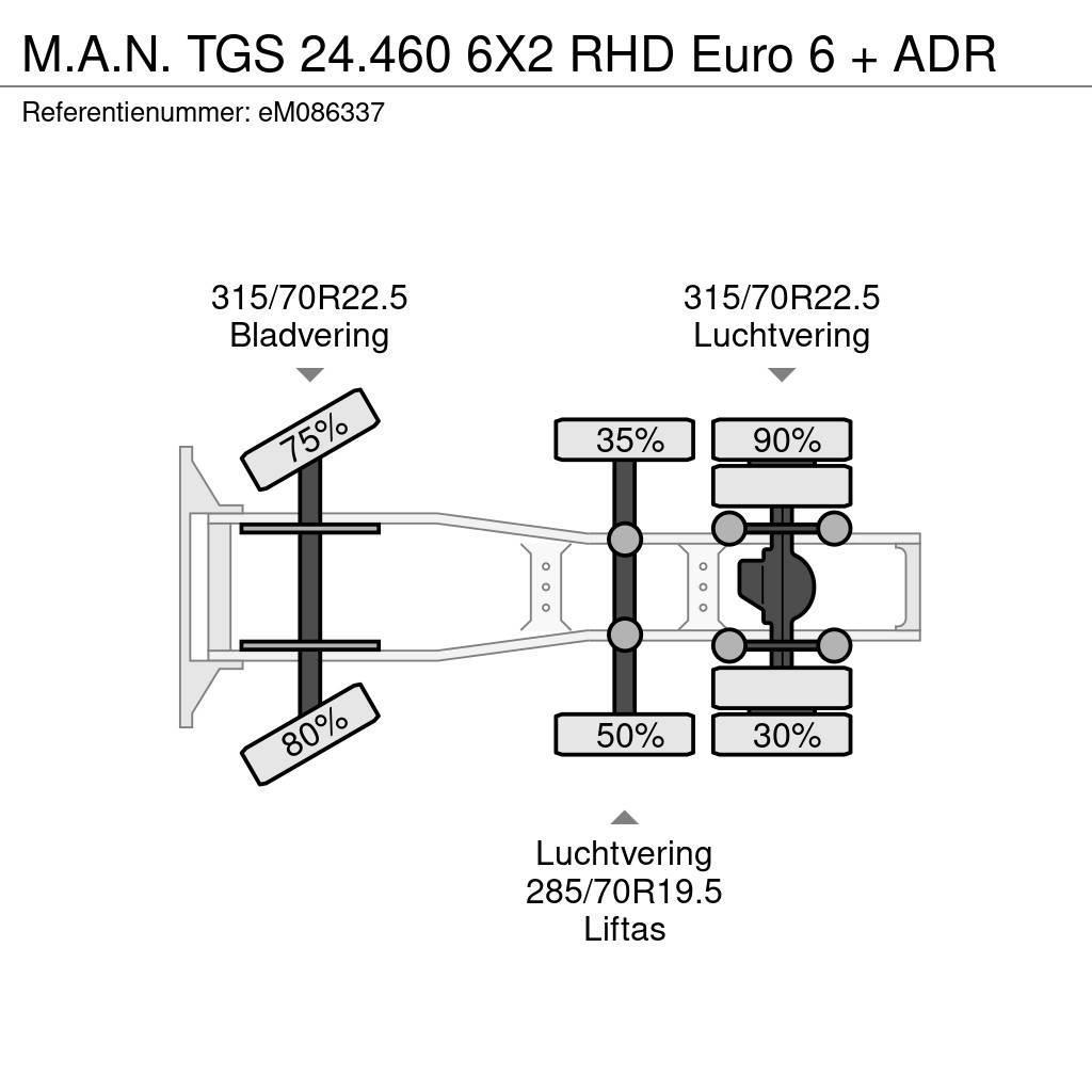 MAN TGS 24.460 6X2 RHD Euro 6 + ADR Tractor Units