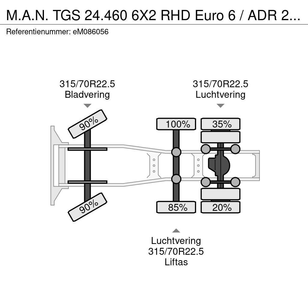 MAN TGS 24.460 6X2 RHD Euro 6 / ADR 25/07/24 Tractor Units