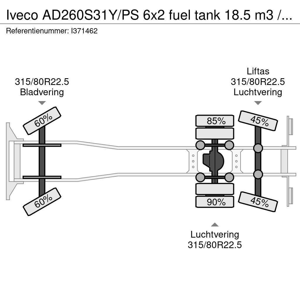 Iveco AD260S31Y/PS 6x2 fuel tank 18.5 m3 / 5 comp Tanker trucks