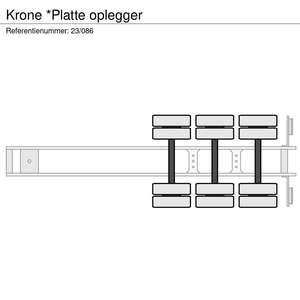 Krone *Platte oplegger Flatbed/Dropside semi-trailers