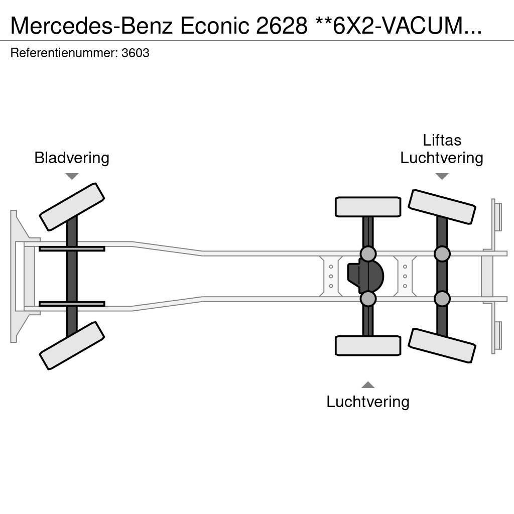 Mercedes-Benz Econic 2628 **6X2-VACUMTRUCK-HYDROCUREUR** Combi / vacuum trucks