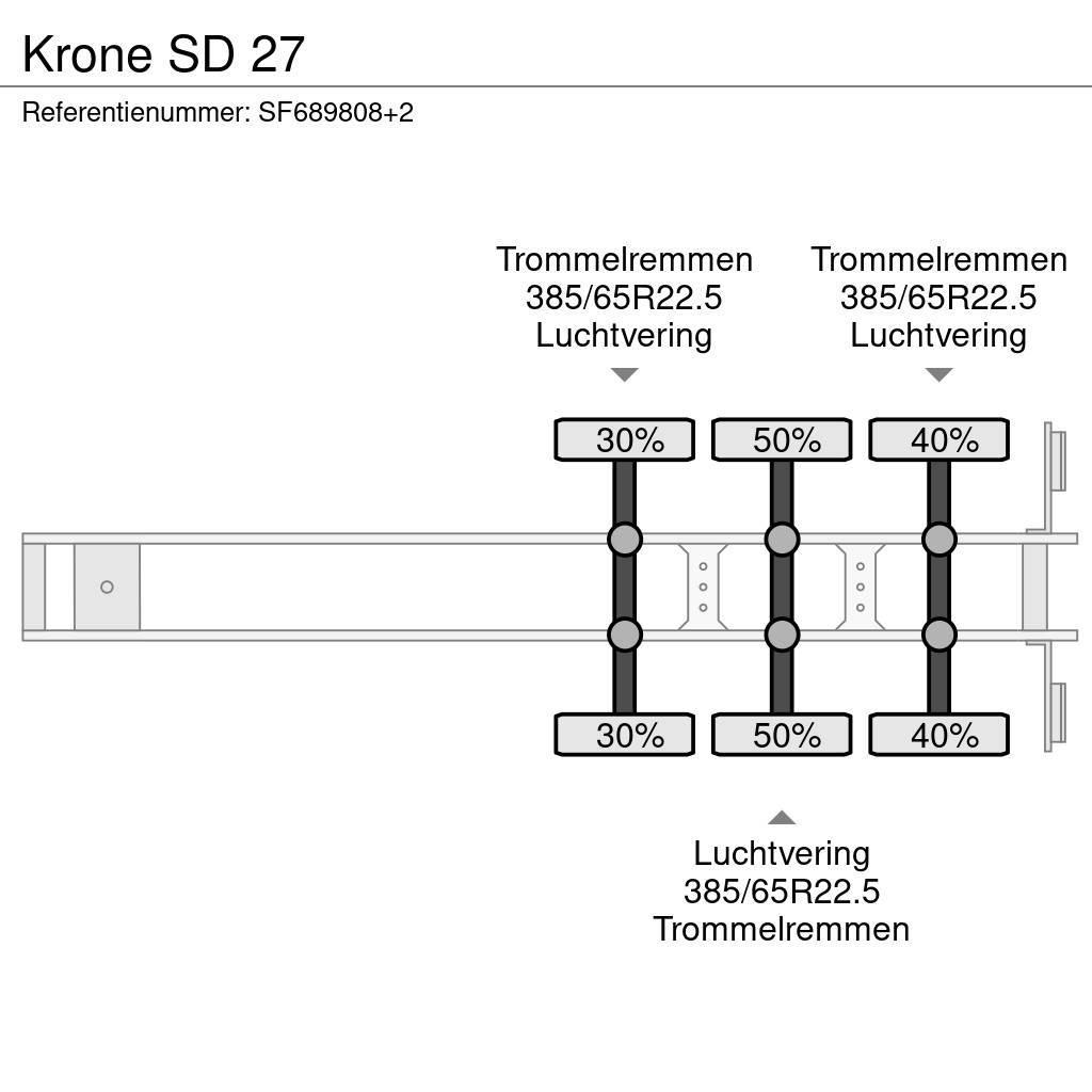 Krone SD 27 Flatbed/Dropside semi-trailers