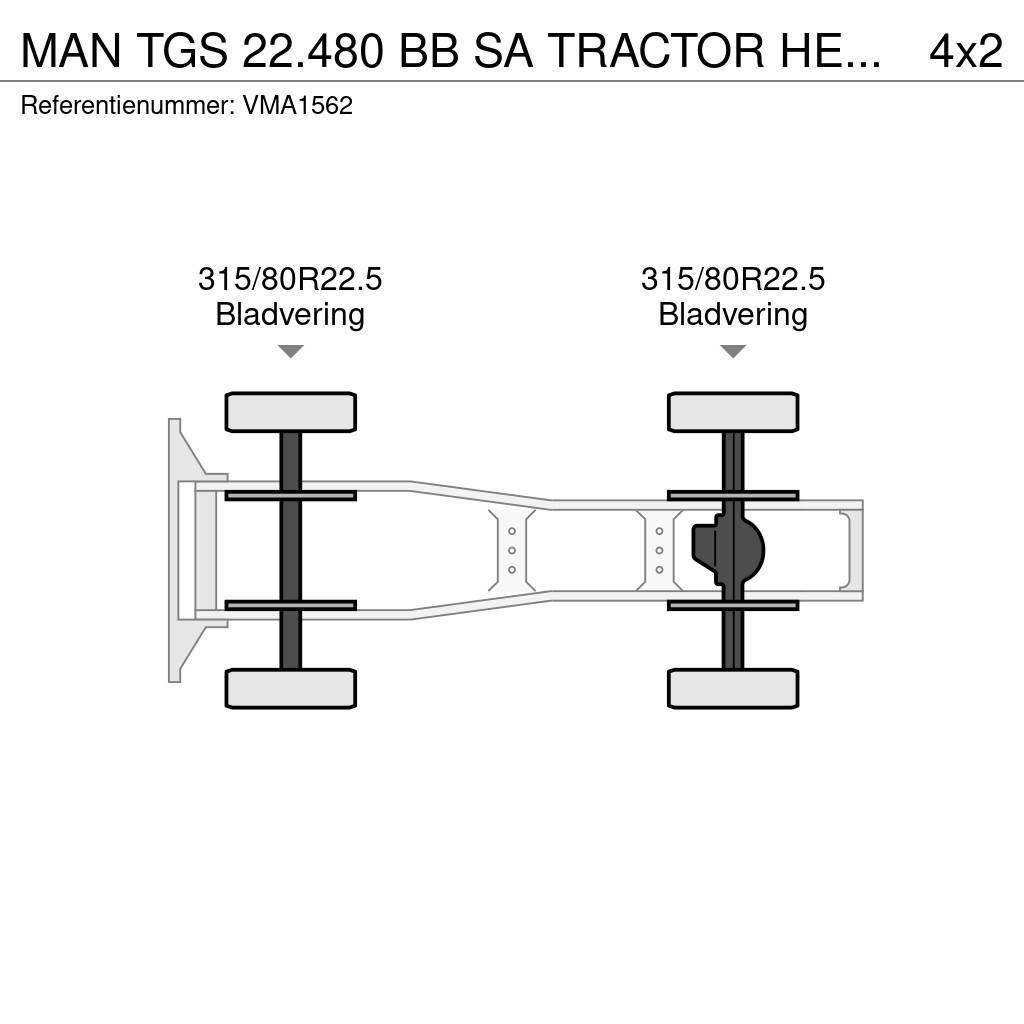 MAN TGS 22.480 BB SA TRACTOR HEAD (8 units) Tractor Units