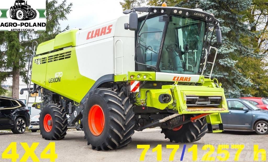 CLAAS LEXION 670 - 2019 - 4X4 - 717/1255 h - 3D + VARIO Combine harvesters