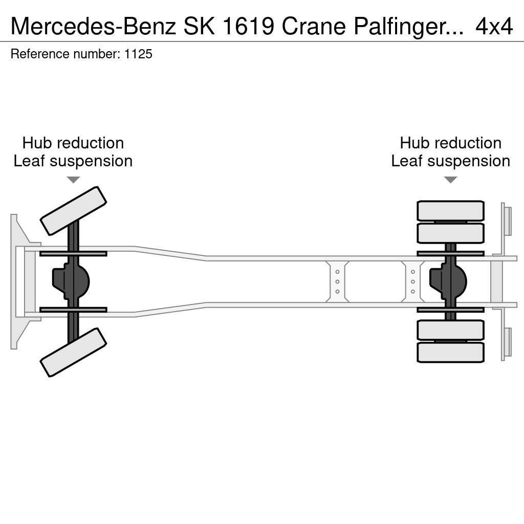 Mercedes-Benz SK 1619 Crane Palfinger PK17000LA Winch 4x4 V6 Big All terrain cranes