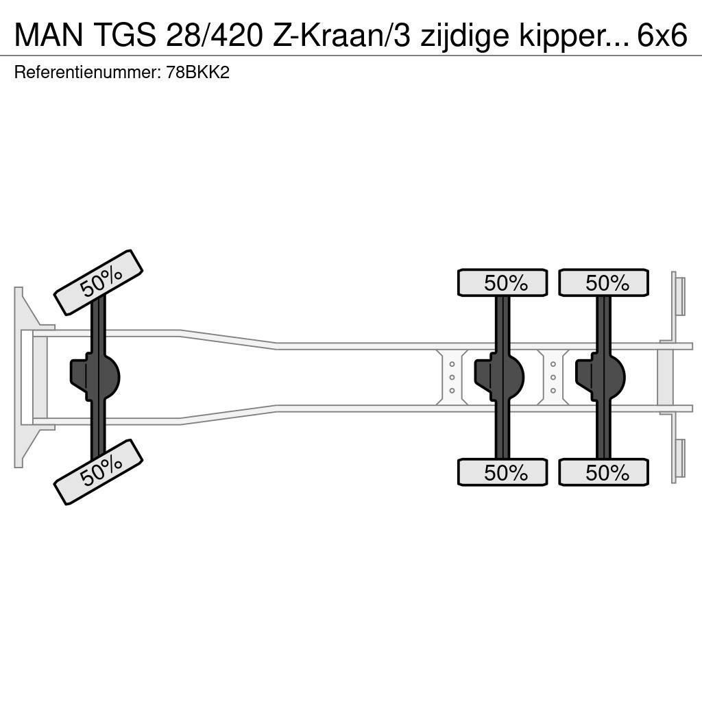 MAN TGS 28/420 Z-Kraan/3 zijdige kipper 6x6!!2018!!ZER Tipper trucks