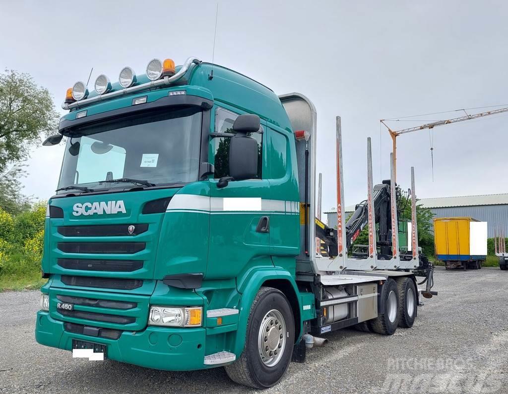 Scania R450 Holz Kran 6x4 Loglift F96S 79 Timber trucks