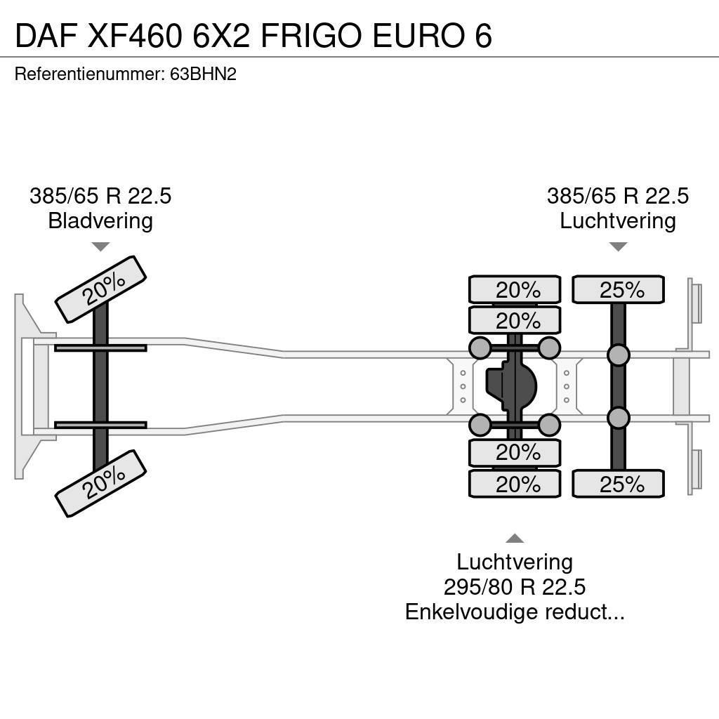 DAF XF460 6X2 FRIGO EURO 6 Temperature controlled trucks