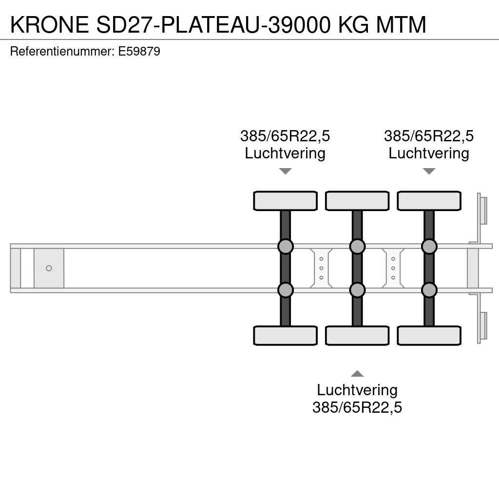 Krone SD27-PLATEAU-39000 KG MTM Flatbed/Dropside semi-trailers