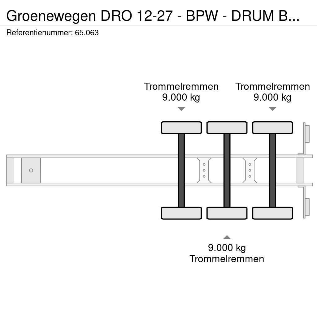 Groenewegen DRO 12-27 - BPW - DRUM BRAKES - 65.063 Flatbed/Dropside semi-trailers