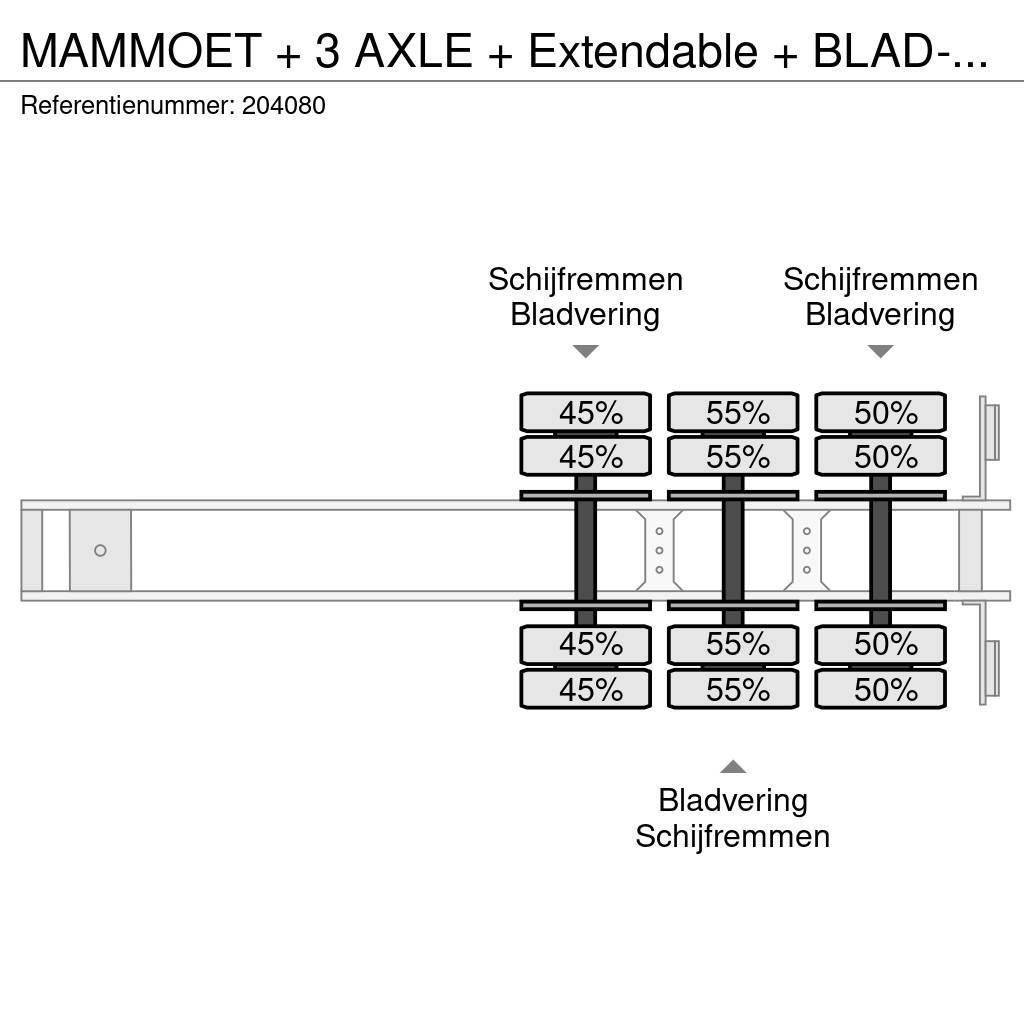  Mammoet + 3 AXLE + Extendable + BLAD-BLAD-BLAD Low loader-semi-trailers