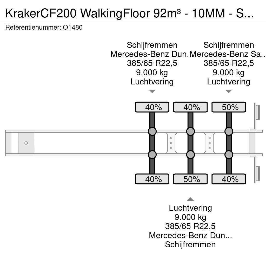 Kraker CF200 WalkingFloor 92m³ - 10MM - Schijfremmen - Ge Walking floor semi-trailers