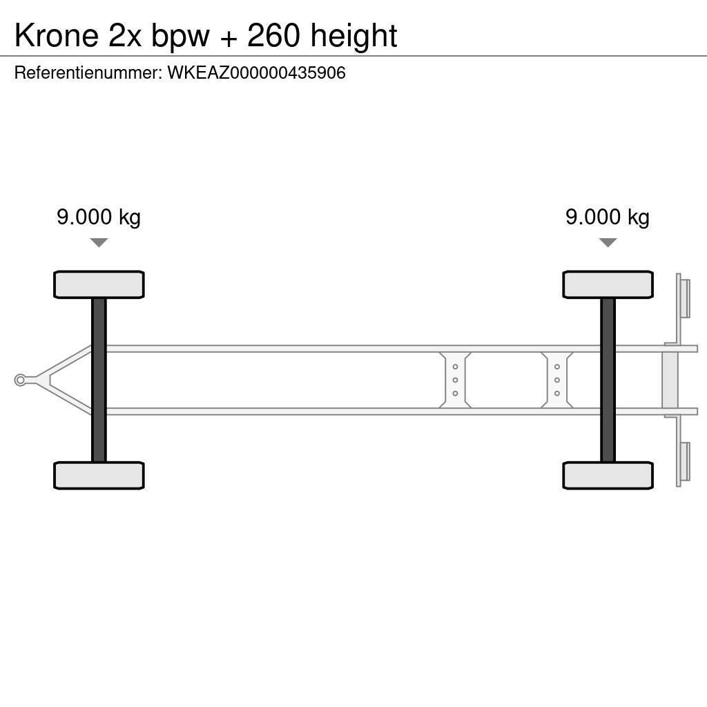 Krone 2x bpw + 260 height Curtainsider trailers