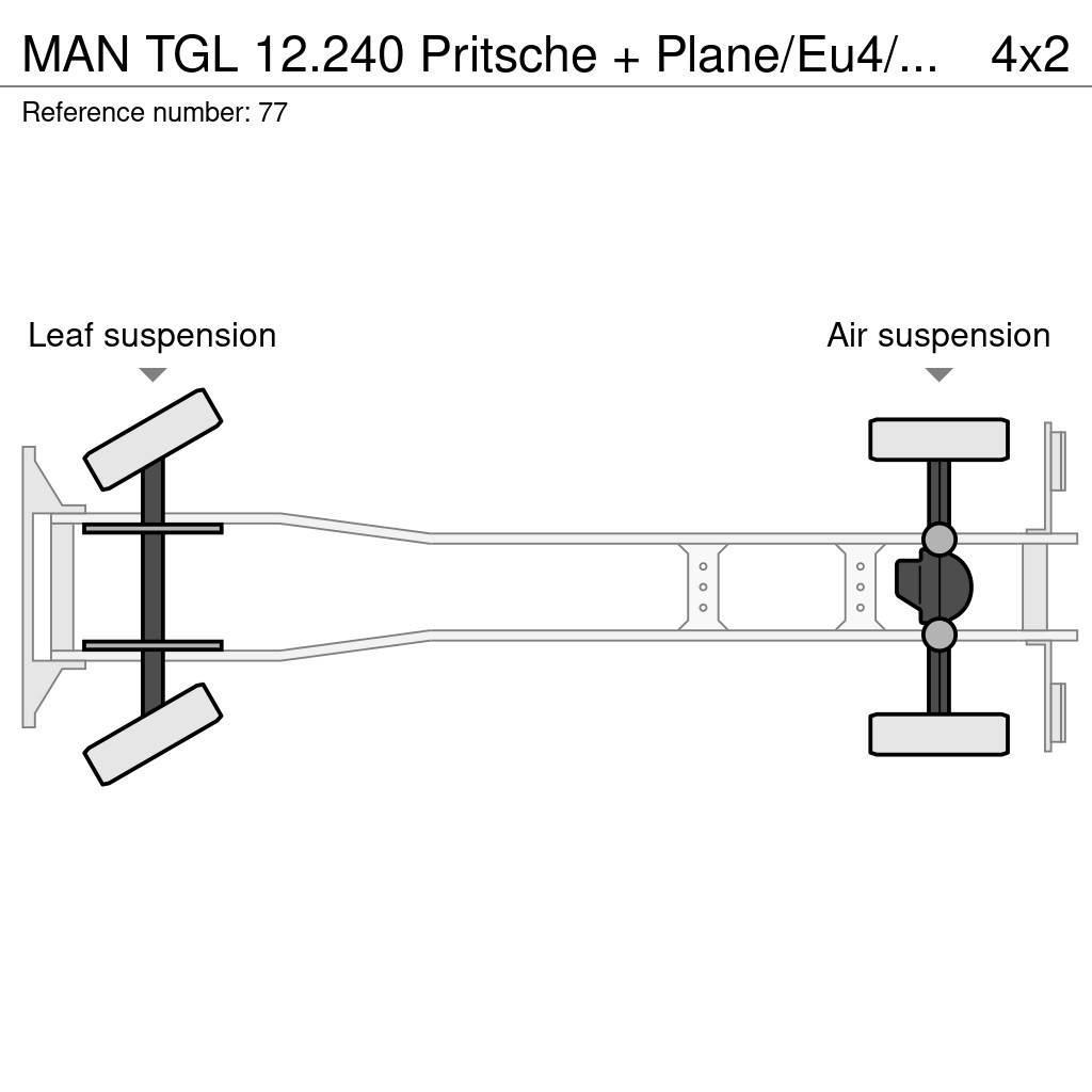 MAN TGL 12.240 Pritsche + Plane/Eu4/LBW Curtainsider trucks