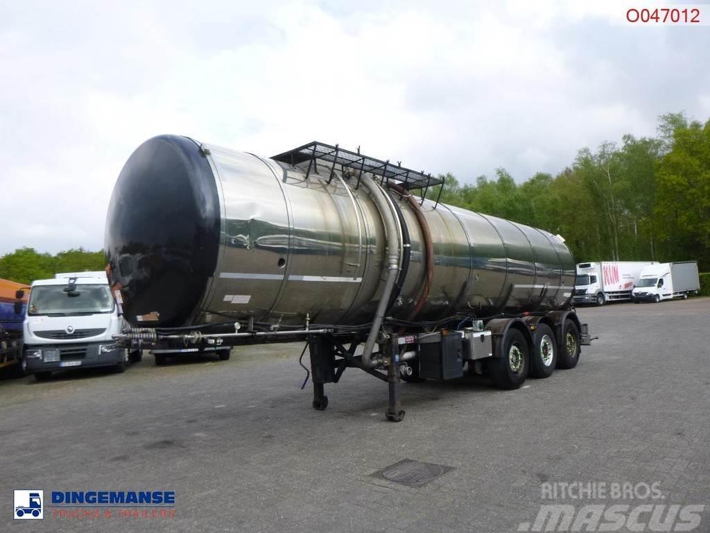 Metalovouga Bitumen tank inox 32 m3 / 1 comp + pump Tanker semi-trailers
