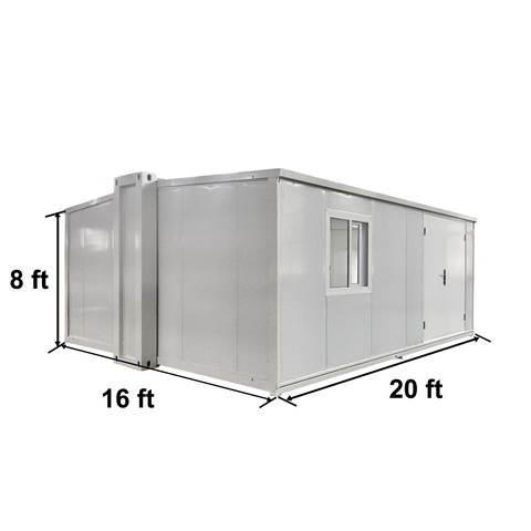  20 ft x 16 ft x 8 ft Expandable Metal Storage Shed Storage containers