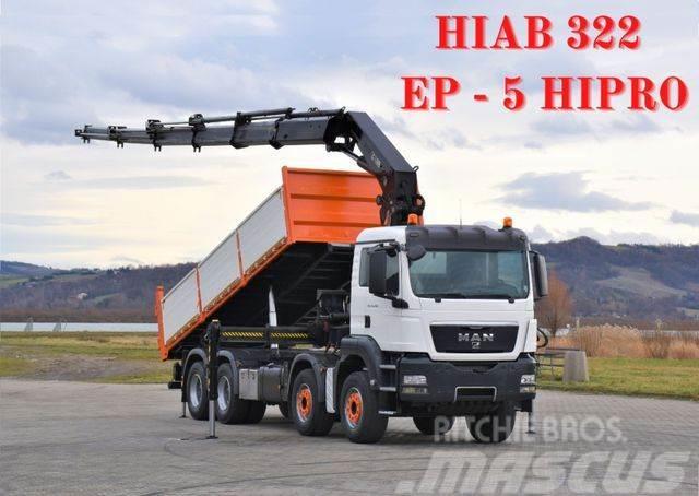 MAN TGS 35.440 * HIAB 322 EP-5HIPRO+FUNK / 8x4! Tipper trucks