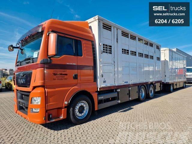 MAN TGX 26.480 / KOMPLETT /Hub/3 Stock/Durchlade Animal transport trucks