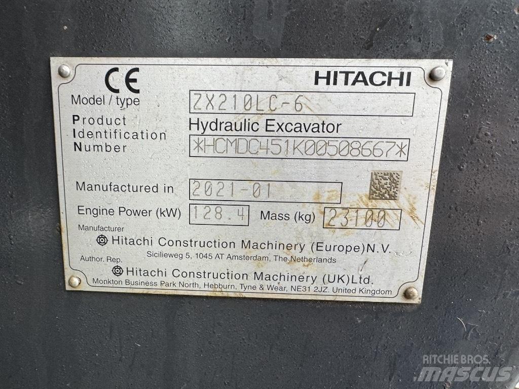 Hitachi ZX 210 LC-6 Rupsgraafmachines