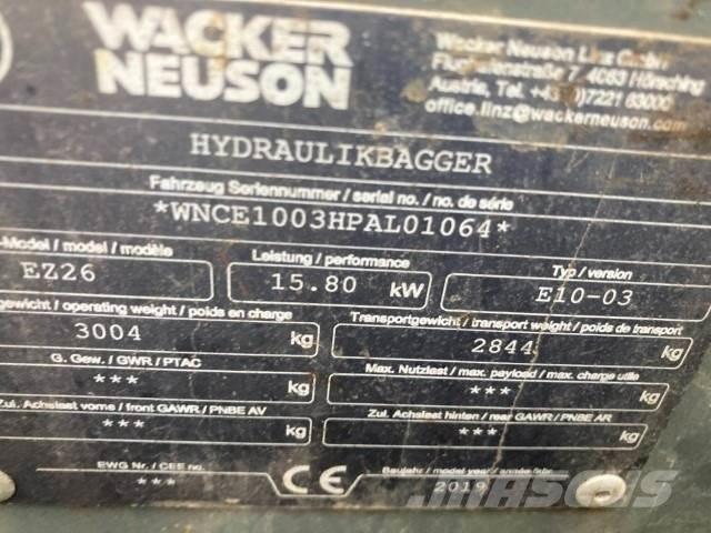 Wacker EZ26 Minigraafmachines < 7t