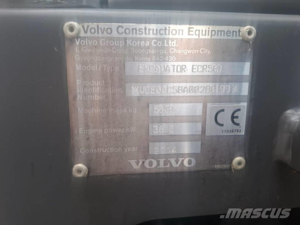 Volvo ECR 58 D Minigraafmachines < 7t