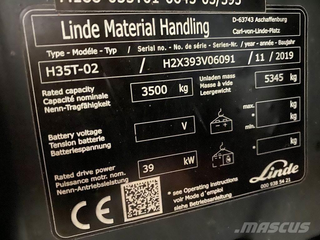 Linde H35T-02 LPG heftrucks
