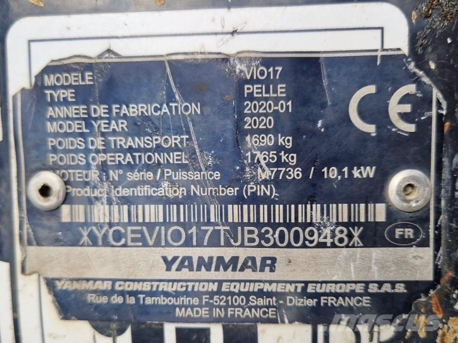Yanmar Vio 17 Minigraafmachines < 7t