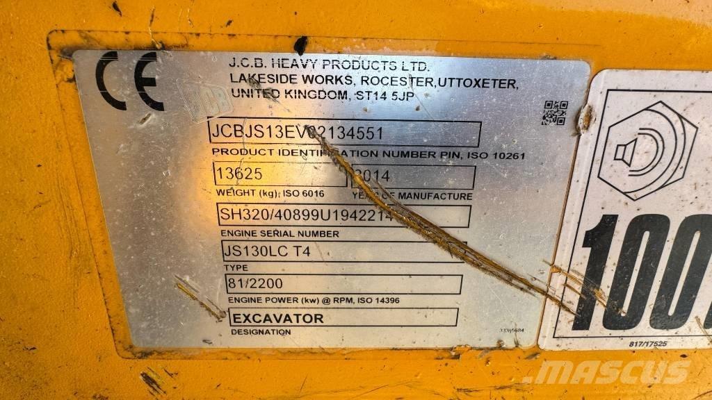 JCB JS 130 LC Rupsgraafmachines