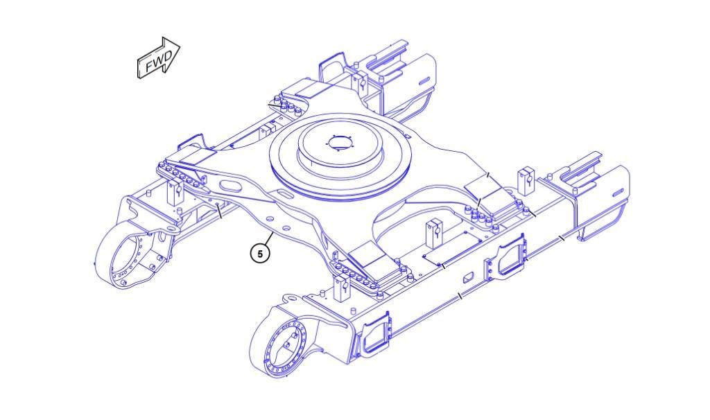CAT 374 F L Chassis en ophanging