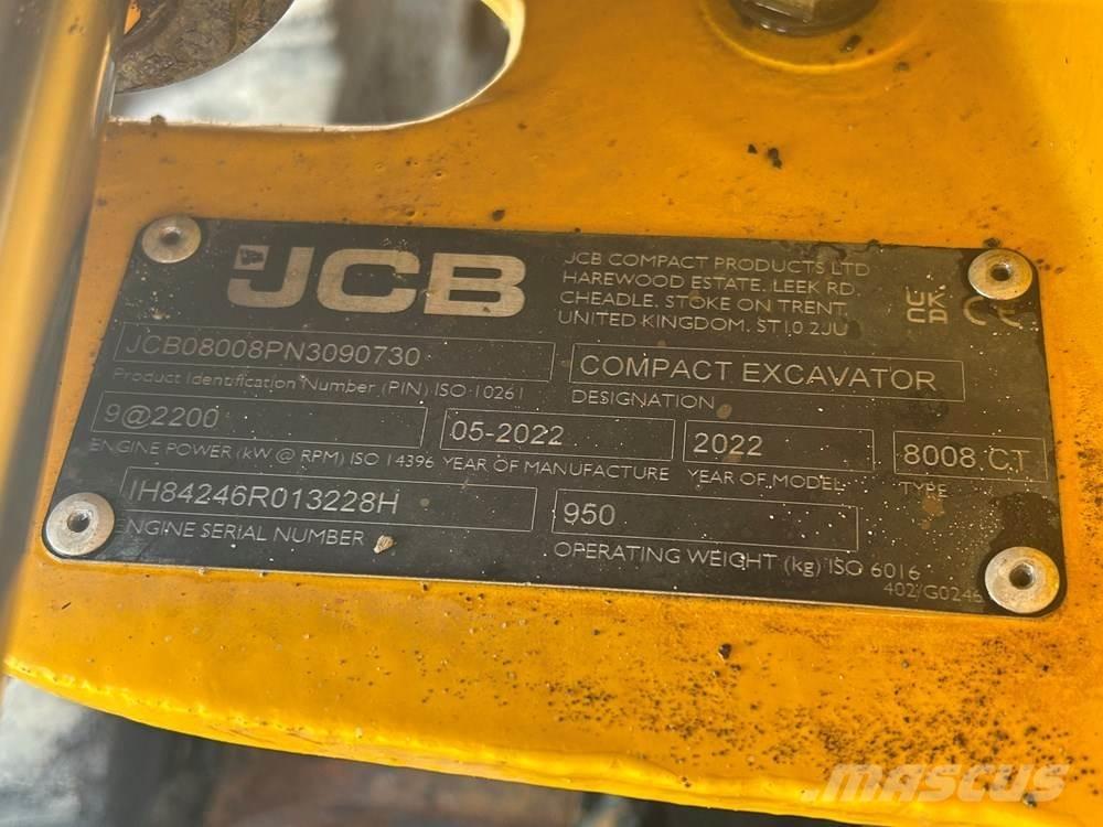 JCB MICRO 8008 Minigraafmachines < 7t