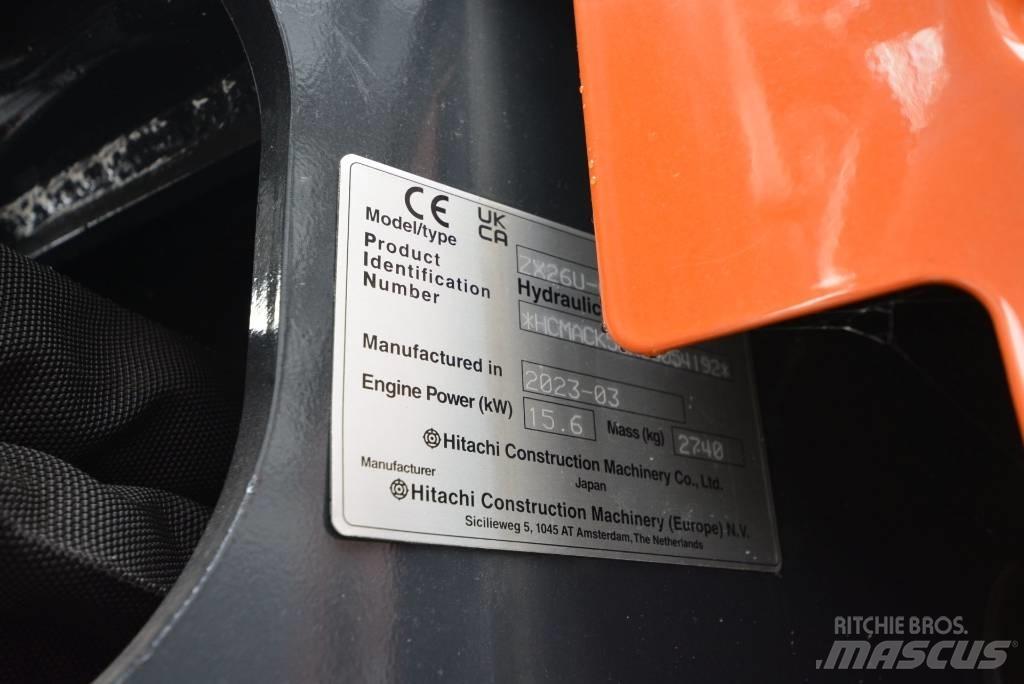 Hitachi ZX 26 U-6 Minigraafmachines < 7t