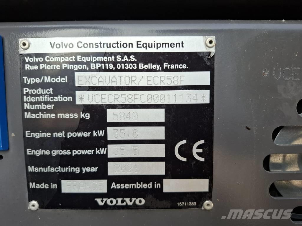 Volvo ECR 58 F Minigraafmachines < 7t