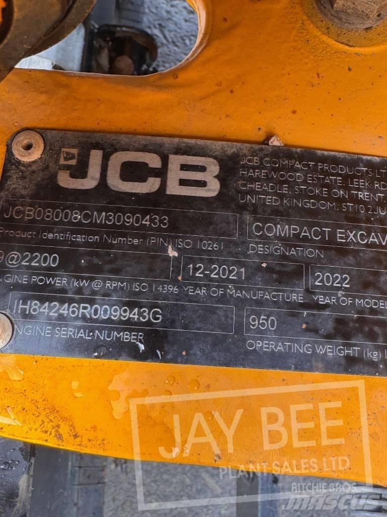 JCB 8008 Minigraafmachines < 7t