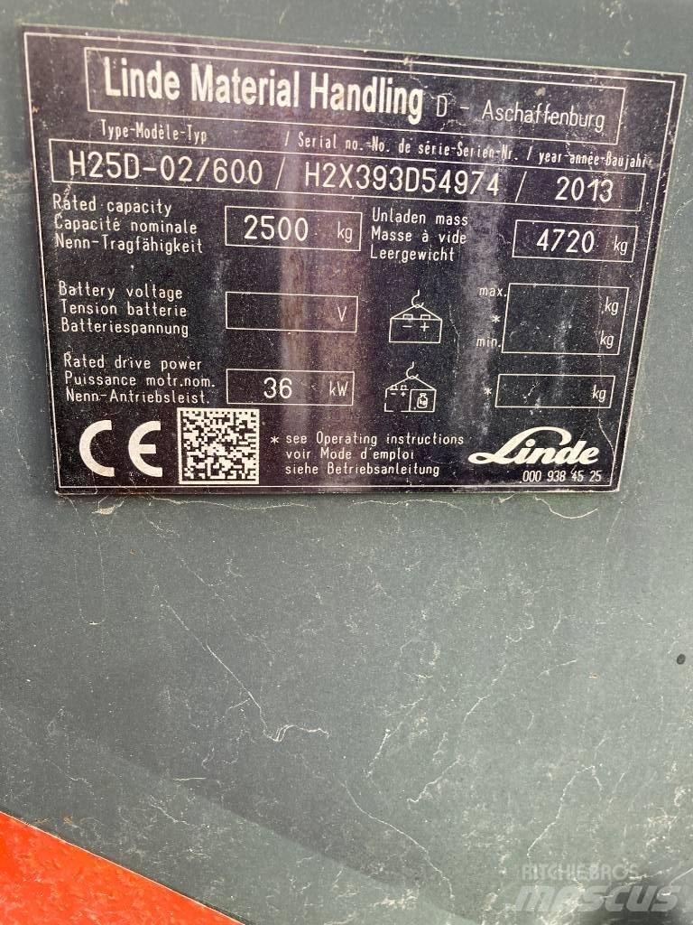 Linde H25D/600/393 Diesel heftrucks