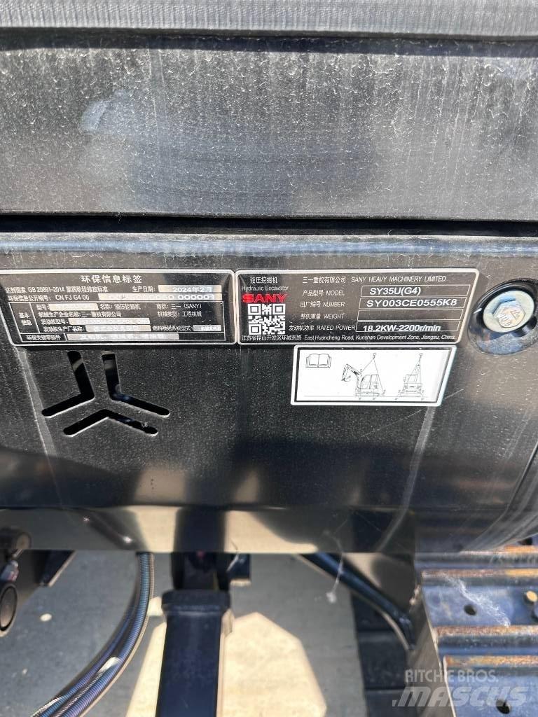Sany SY 35 U Minigraafmachines < 7t
