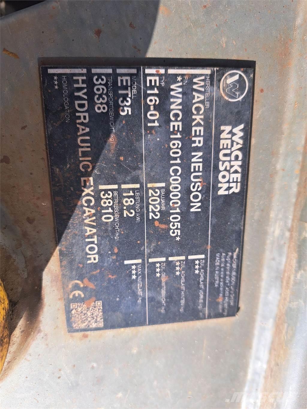 Wacker Neuson ET35 Rupsgraafmachines