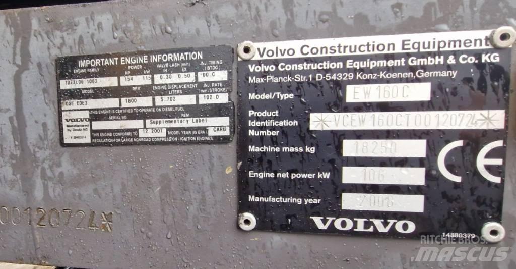 Volvo EW160C Wielgraafmachines