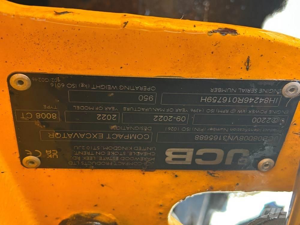JCB MICRO 8008 Minigraafmachines < 7t