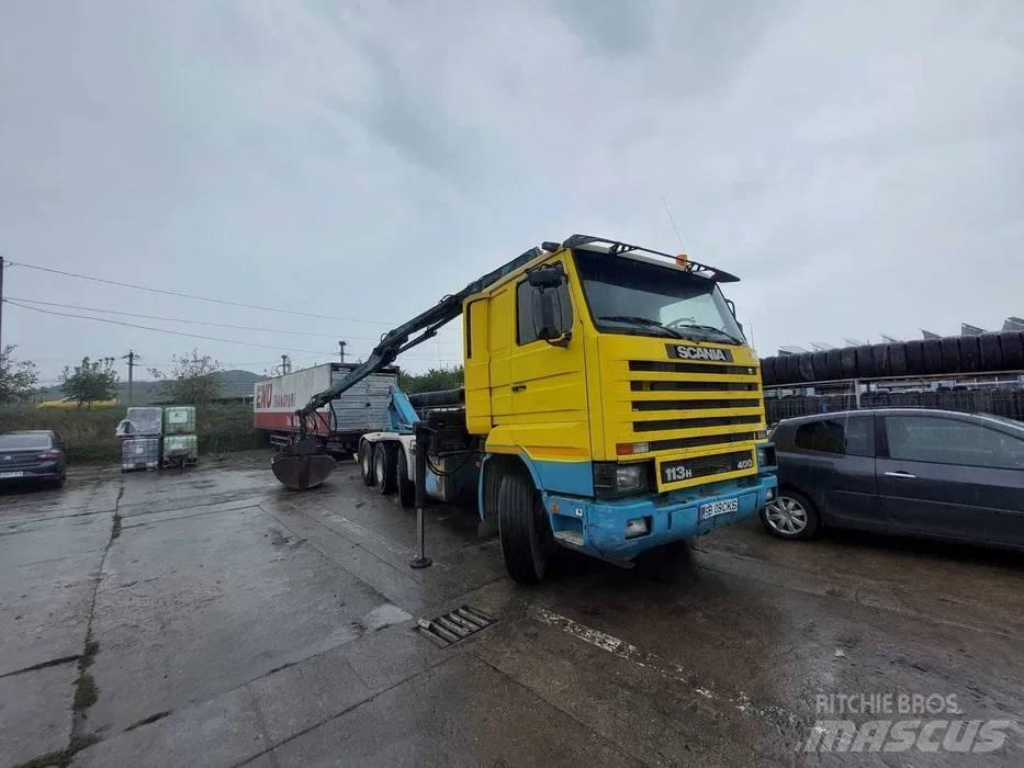 Scania 380 Vlakke laadvloer met kraan