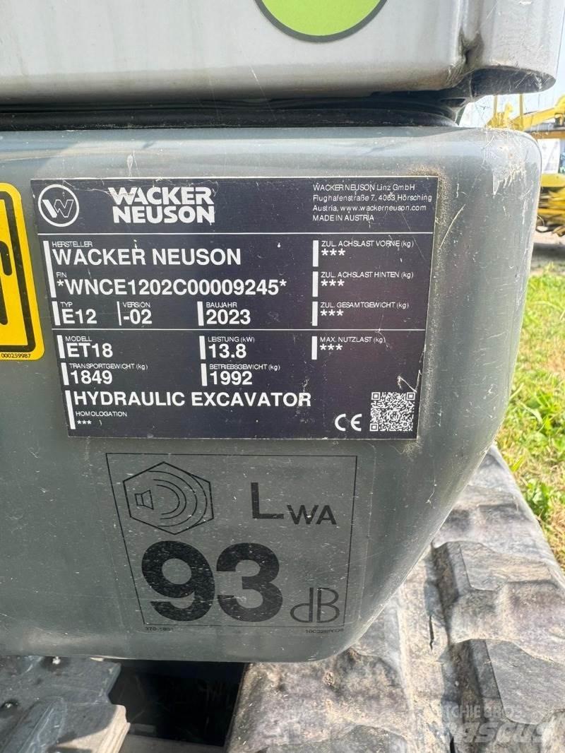 Wacker ET 18 Minigraafmachines < 7t