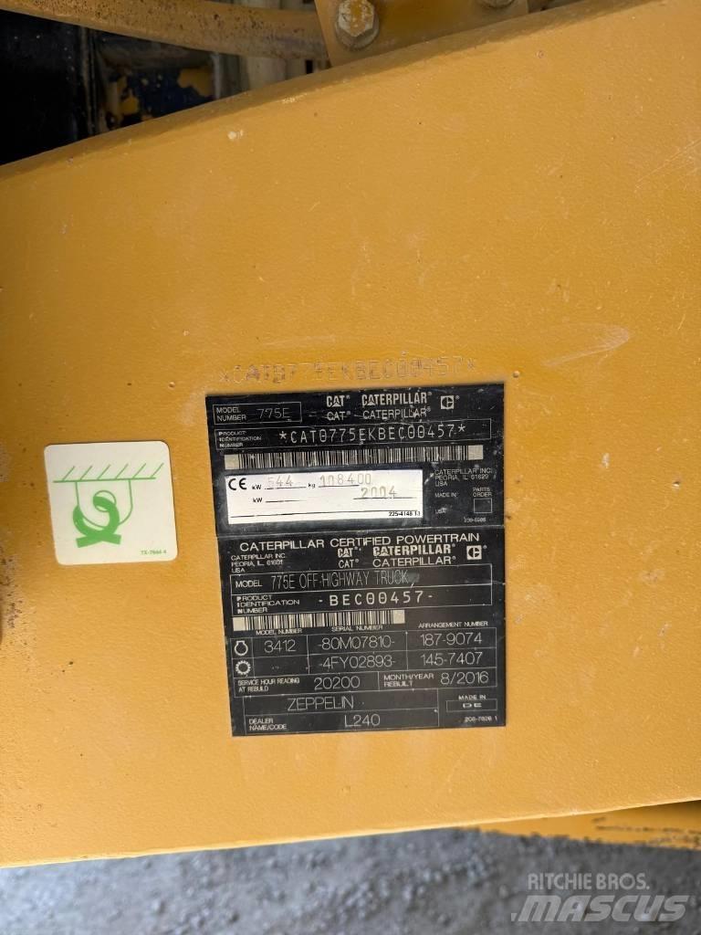 CAT 775 E Starre dumpers