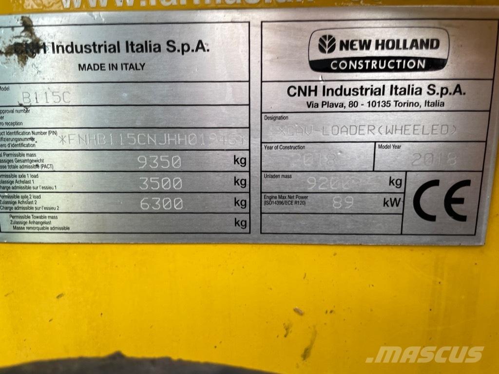 New Holland B115C Graaf-laadcombinaties